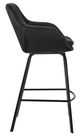 Armen Living Aura Black 26" Backless Swivel Counter Stool-1