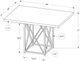Monarch Specialties Inc. Grey Top Dining Table with Chrome Base-2