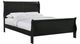 Elements International Louis Philippe Black Queen Panel Bed-0
