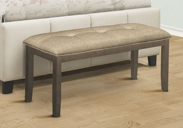 Monarch Specialties Inc. Brown/Grey Fabric Bench-2