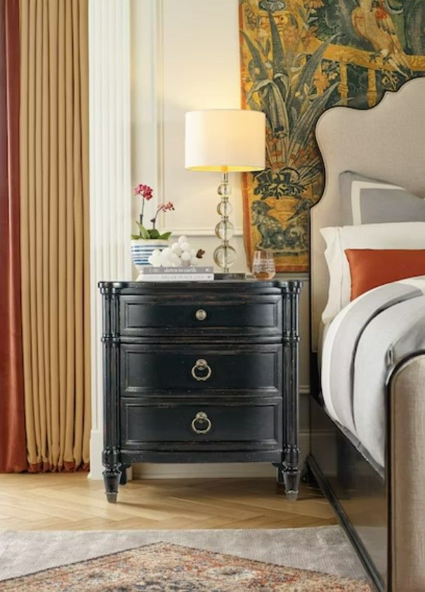 Hooker® Furniture Charleston Black Cherry 3-Drawer Nightstand-1