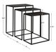 Uttermost® Coreene 3-Piece Antique Bronze Nesting Table Set with Aged Black Base-4