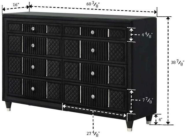 Crown Mark Armany Black Dresser-2