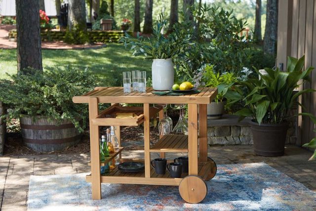 Signature Design by Ashley® Kailani Light Brown Serving Cart-3