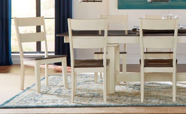 A-America® Mariposa Chalk/Cocoa Bean Ladderback Dining Side Chair-1