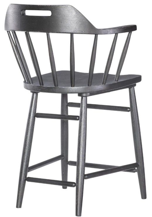 Legacy Classic Vintage Market Kettle Black Spindle Back Counter Stool-1