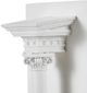 A & B Home 2-Piece Matte White Roman Column Bookend Set-3