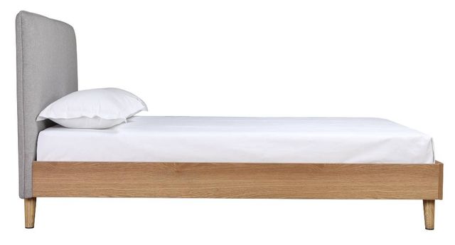 Mazin Furniture Cassidy Brown Full Platform Bed Upholstered Headboard-2