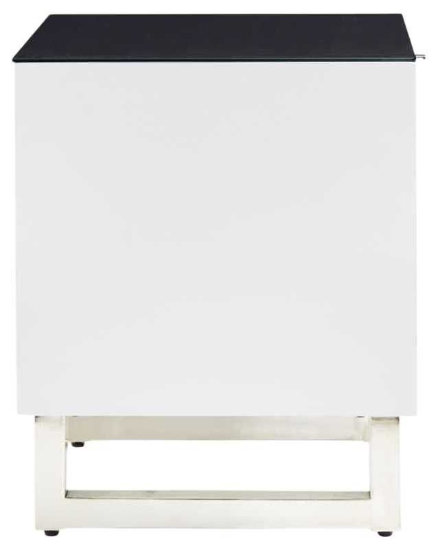 Signature Design by Ashley® Gardoni Black End Table with White Base-2