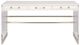 Vanguard Furniture® Vanguard Berkley White Frost Desk with Acrylic and Metal Base-1