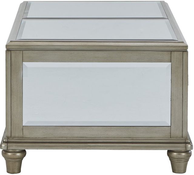 Signature Design by Ashley® Chevanna Mirror Top Coffee Table with Platinum Base-4