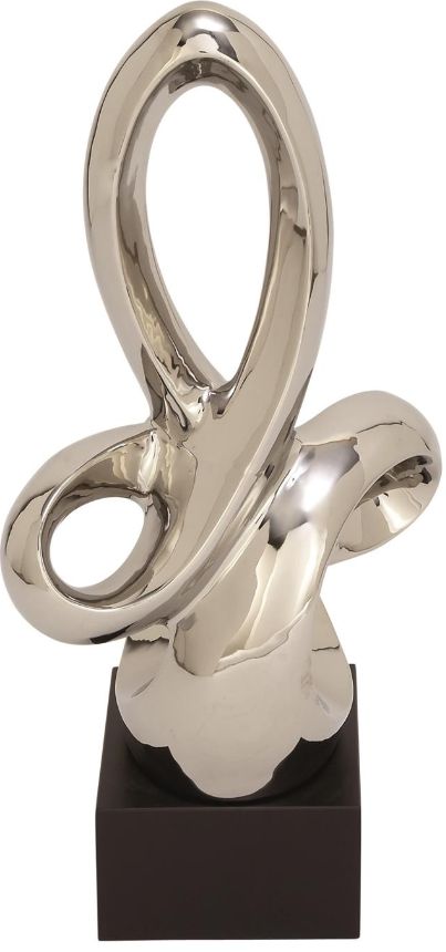Deco Marche Silver 14" Abstract Sculpture-0