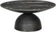 Four Hands Corbett Polish Black Coffee Table with Hammered Grey Base-1