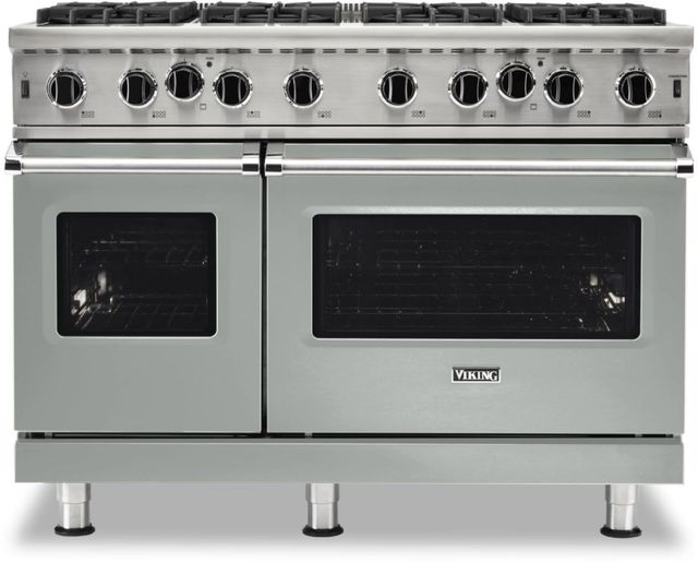 Viking® 5 Series 48" Arctic Gray Freestanding Natural Gas Range-0