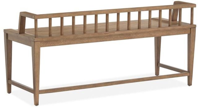 Magnussen Home® Lindon Belgian Wheat Arm Bench with Low Back-2