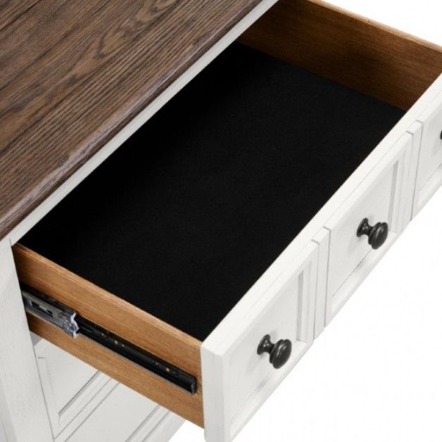 Furniture of America® Hampstead White/Dark Brown Nightstand-4