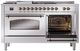 Ilve® Nostalgie II Series 60" Stainless Steel Pro Style Dual Fuel Range-4
