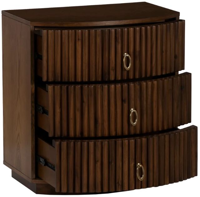 Powell® Ciarra Walnut 3-Drawer Nightstand-4