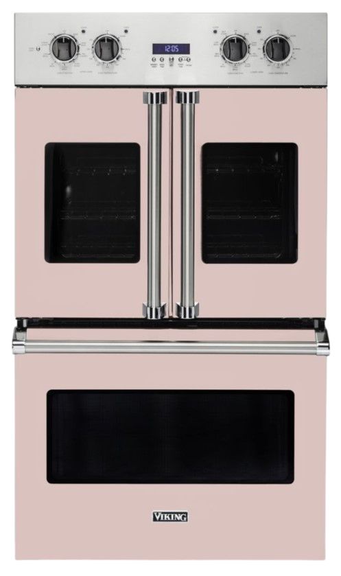 Viking® 7 Series 30" Blush Double Electric French-Door Wall Oven-0