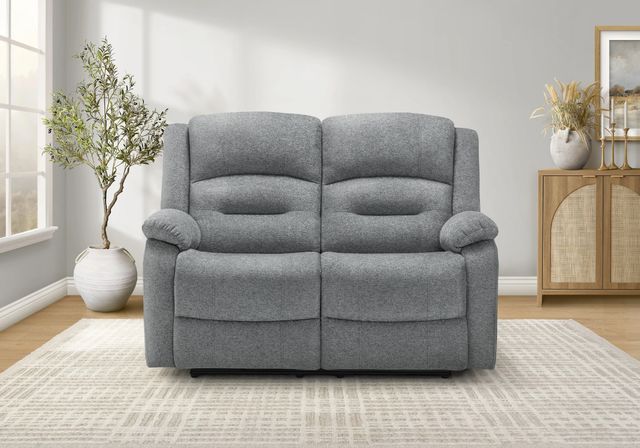 Monarch Specialties Inc. Blue Power Reclining Loveseat with USB Ports-1