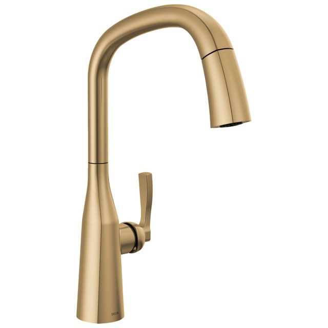 Delta Stryke® Lumicoat® Champagne Bronze Single Handle Kitchen Faucet-0