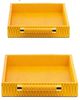 A & B Home Orinoco 2-Piece Warm Orange Crocodile Print Tray Set-2