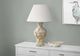 Monarch Specialties Inc. Beige Resin Table Lamp with Ivory Shade-2