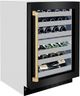 ZLINE Autograph Edition Touchstone 4.8 Cu. Ft. Stainless Steel Wine Cooler with Black Stainless Steel Glass Door and Champagne Bronze Handle-2