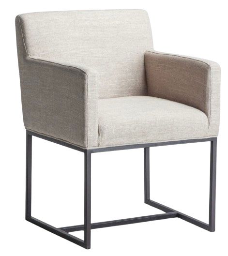Home Trends & Design Renegade Antique Zinc/Off White Arm Dining Chair-0