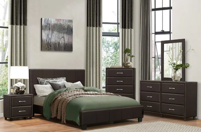 Homelegance® Lorenzi Dark Brown Full Platform Bed-1