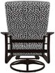 Telescope Casual St. Catherine Agra Classic/Kona Aluminum/Fabric Outdoor MGP Cushion Swivel Rocker with Boardwalk Rustic Arms-3