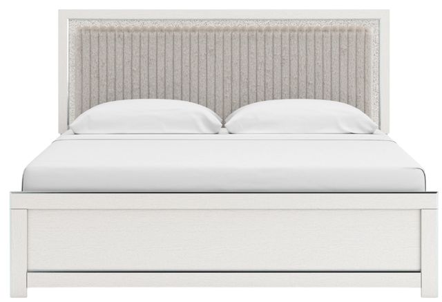 Signature Design by Ashley® Zuraleus White King Upholstered Panel Bed-2