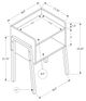 Monarch Specialties Inc. White 23"H Accent Table-3