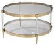 Uttermost® Kellen Glass Top Coffee Table with Clear and Gold Base-3