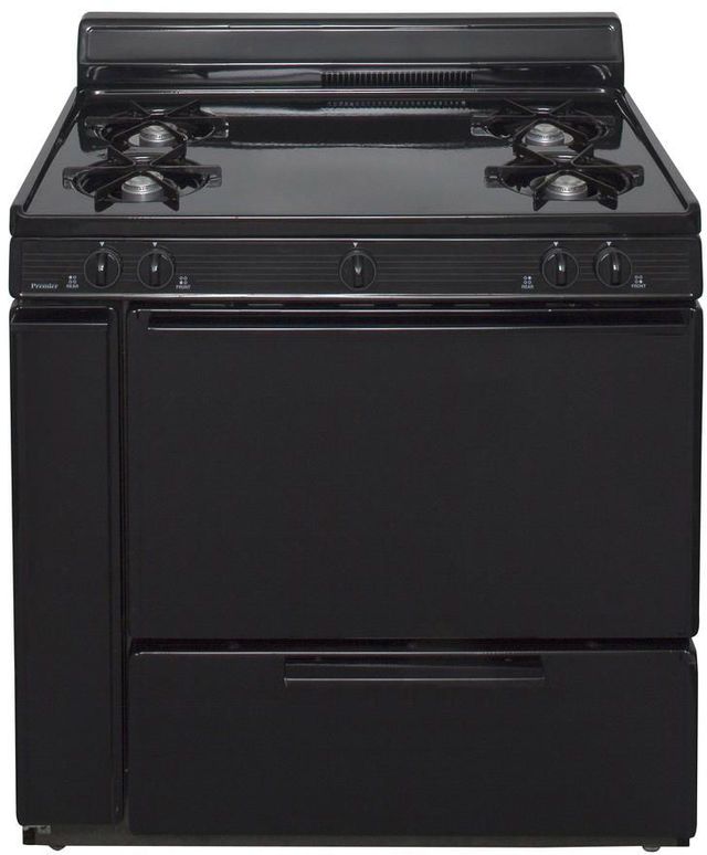 Premier 36" Black Pro Style Gas Range-0