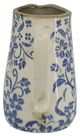 A & B Home Beige/Blue Flower Pitcher-2