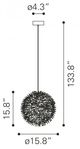 Zuo® Warp Chrome Ceiling Lamp-2