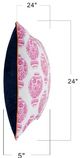 Stylecraft Tinck Dark Blue/Pink Throw Pillow-4