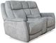 Parker House® Linus Hudson Gray Power Zero Gravity Reclining Loveseat-0