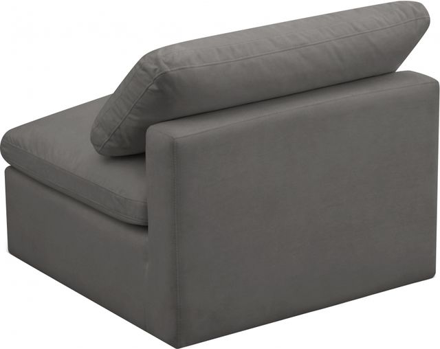 Meridian Furniture Plush Grey Velvet Standard Cloud Modular Armless Chair-1