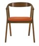 Armen Living Santana 2-Piece Orange Dining Chair Set-1