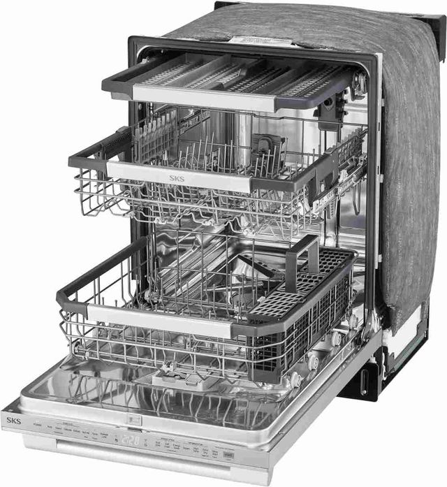 SKS PowerSteam® 24" Stainless Steel Top Control Built In Dishwasher-3