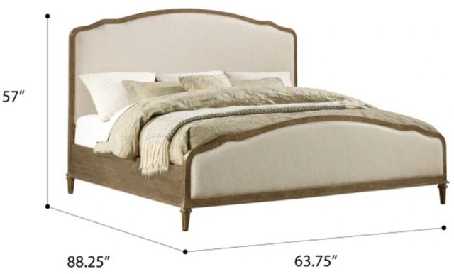 Emerald Home Interlude Beige/Sanstone Buff Queen Upholstered Panel Bed-2