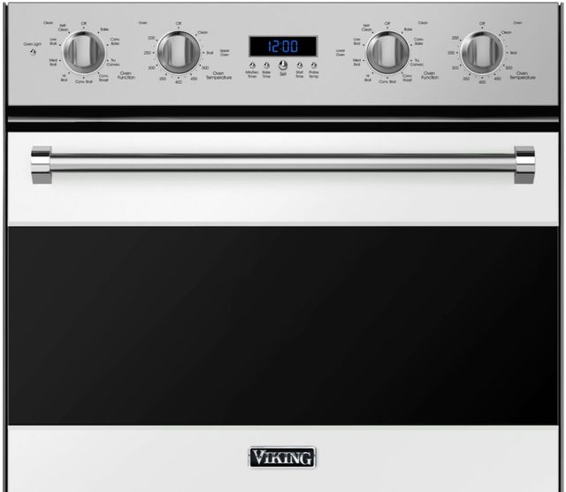 Viking® 3 Series 30" Frost White Double Electric Wall Oven-1