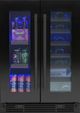 XO Luxury 24" Black Stainless Steel Beverage Center and Wine Cooler-0