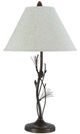 Cal® Lighting & Accessories Pine Twig Light Gray/Rust/Willow Table Lamp-0