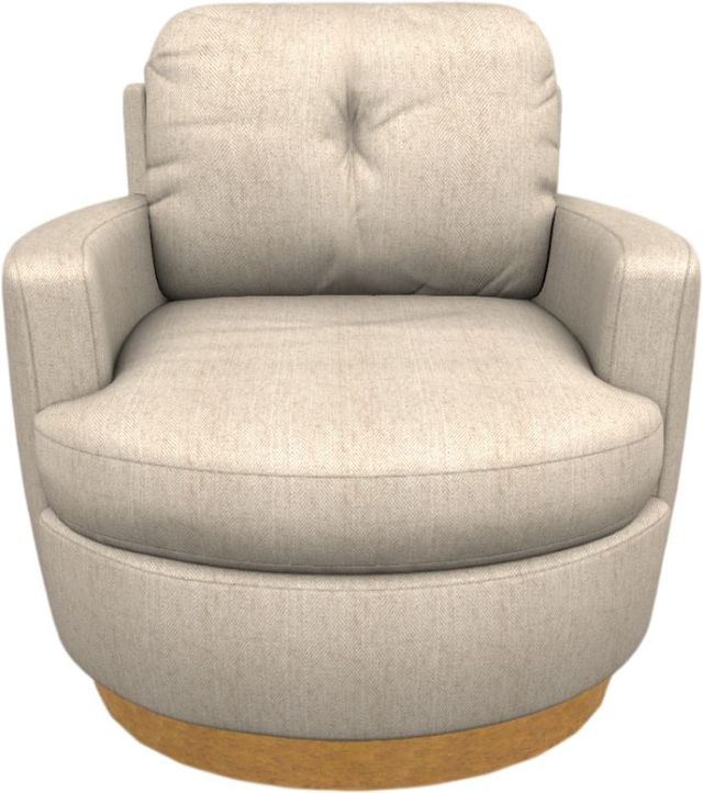 Best® Home Furnishings Customizable Skipper Swivel Chair with Honey Birch Legs-1