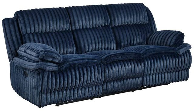 Homelegance® Goodland Blue Double Manual Reclining Sofa-0