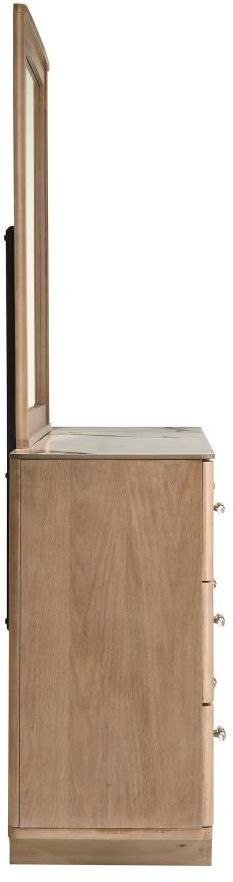 Coaster® Leanne Light Oak Dresser and Mirror Set-4