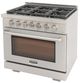 Kucht Professional KFX Series 36" Stainless Steel Pro Style Liquid Propane Gas Range with True Simmer Burners-3